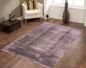 Koberec Microsofty 8301 Dark Lila – béžovo-hnedý shaggy obdĺžnik Rozmer: 80x150 cm