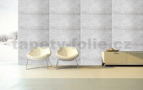 Stropné panely 3D XPS 4114, cena za kus, rozmer 100 cm x 50 cm, BETON svetlo sivý, IMPOL TRADE