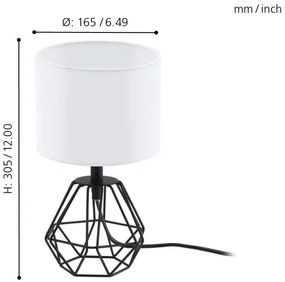 Eglo 95789- Stolná lampa CARLTON 2 1xE14/60W/230V