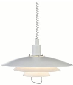 Biele závesné svietidlo Markslöjd Kikrenes, ø 48 cm
