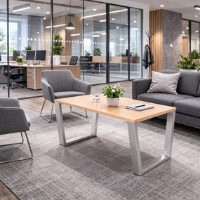 Konferenčný stôl VECTOR, 100x68 cm, breza