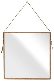 Štvorcové zrkadlo TOZAL s rámom z korku