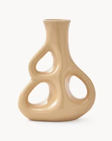 Ručne vyrobená keramická váza Three Ears, V 21 cm
