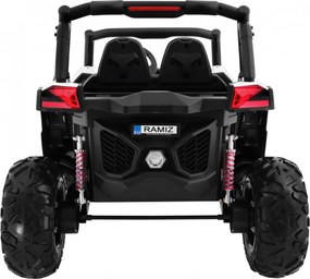 Ramiz Detský kočík SuperStar biely + pohon 4x4 + diaľkové ovládanie + batožinový priestor + MP3 LED + zámok dverí