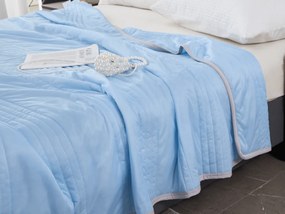 Chladiaca letná prikrývka CELIA, modrá Rozmer: 140 x 200 cm