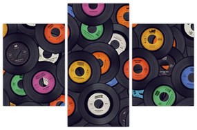 Obraz - Hudobné gramofónové platne (90x60 cm)