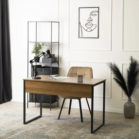 Písací stôl Ross 120 cm dub rustikálny/čierny