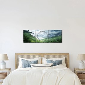 Obraz - Seychelská jungle (s hodinami) (90x30 cm)