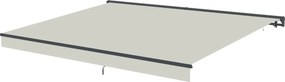 Elektrická markíza s LED osvetlením BestBerg BBSU-EL395BG / 395 × 300 cm / béžová