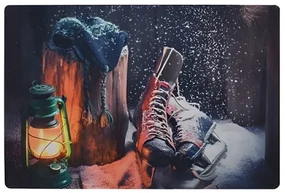 Vianočná rohožka so zimným zátiším 38x58 cm