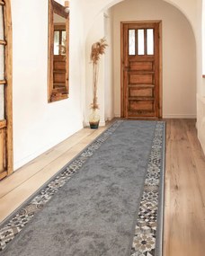 Protišmykový behúň MURCIA lisabonský / rám, sivý