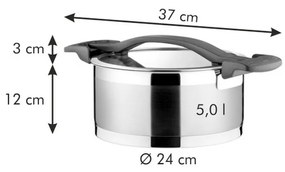 Tescoma Ultima kastról s pokrievkou, 5 l, pr. 24 cm