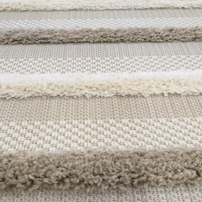 DY Krémový pruhovaný koberec Deli 03 Rozmer: 120x170 cm