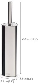 WC kefa z nehrdzavejúcej ocele v striebornej farbe Flex – Joseph Joseph