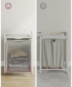 Koš na bielizeň REX biela