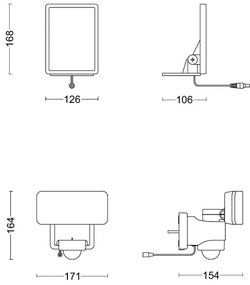 Philips - LED Solárne nástenné svietidlo so senzorom TYLUS LED/6W/3,7V 3000K IP44