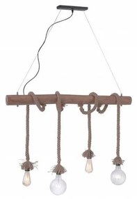 Leuchten Direkt 15483-18 - Luster na lanku ROPE 4xE27/60W/230V