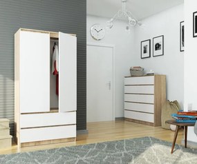 Skriňa S 90 cm 2D 2SZ CLP sonoma / biela