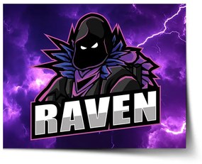 Sablio Plagát FORTNITE RAVEN Fialová búrka - 90x60 cm