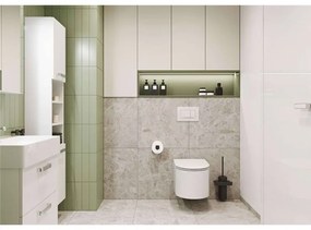 Mereo, Leny, kúpeľňová skrinka s keramickým umývadlom 50x42x68 cm, biela, MER-CN810