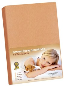 Bellatex Jersey prestieradlo s elastanom lososová, 120 x 200 cm