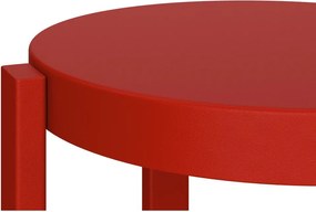 Červená oceľová stolička Doon – noo.ma