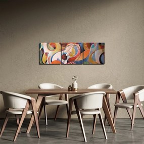 Obraz - Hudobný abstrakt (s hodinami) (90x30 cm)