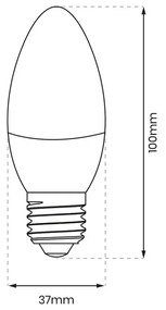 LED žiarovka E27 studená 5500k 7w 600 lm sviečka