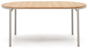 Okrúhly rozkladací jedálenský stôl s doskou v dubovom dekore v prírodnej farbe ø 90 cm Montuiri – Kave Home