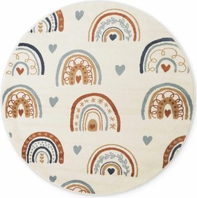 Hanse Home, Detský koberec Adventures 106415 Cream Multicolor kruh, 160x160 (priemer) kruh, viacfarebná, detská izba