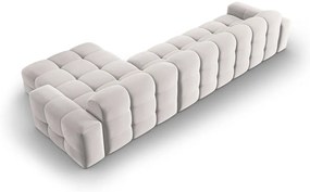 Svetlosivá zamatová rohová pohovka (pravý roh) Kendal - Micadoni Home