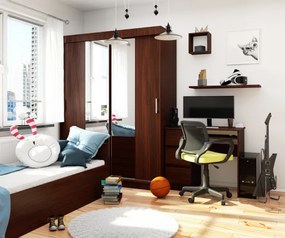 Šatníková skriňa s posuvnými dverami 150 cm CLP wenge