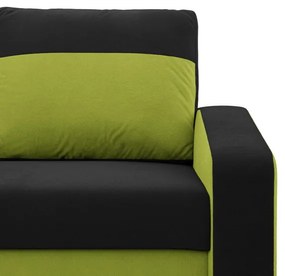 Pohovka ORION čierna / limetková