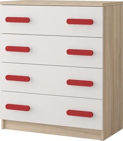 Komoda SCOUT - dub sonoma/biela (viac variant)