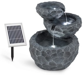 Murach, solárna kaskádová fontána, akumulátorová prevádzka, 2 W, solárny panel, 3x LED