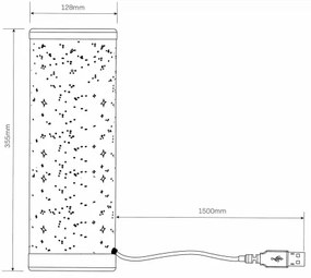 LED RGBW Stmievateľná stolná lampa STELLA MINI LED/5W/5V + diaľkové ovládanie