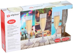 Alpina Poháre na šampanské, 200 ml, 6 ks