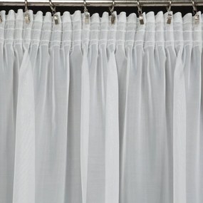 Biela voálová záclona na páske LUCIA 300x270 cm