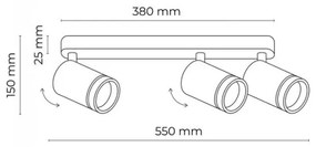 Bodové svietidlo JET 3xGU10/10W/230V čierna
