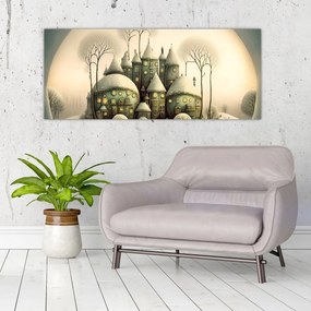 Obraz - Rozprávkové chalúpky (120x50 cm)