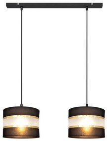 Luster na lanku HELEN 2xE27/15W/230V čierna/zlatá