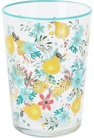 4-dielna súprava pohárov Flowers & Fruits 510 ml, modrá