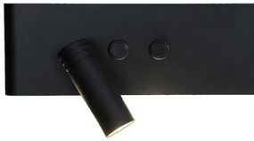 LED nástenné bodové svietidlo RESORT LED/10W/230V + LED/3W čierne ľavé