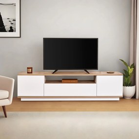 TV skrinka Verat (biela + dub cadizský). Akcia -18%. Vlastná spoľahlivá doprava až k Vám domov. 1144775