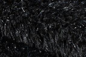 Kúpeľňový koberček SYNERGY glamour / lurex, čierny kruh