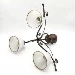 Prisadený luster RETRO 3xE27/60W/230V bronz patina