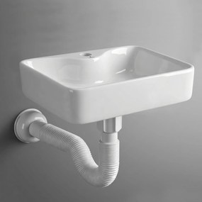 Keramické umyvadlo na desku Aura 47 cm lesklé bílé