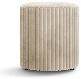 Béžový menčestrový taburet Dia – Micadoni