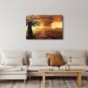 Obraz oranžových mračien (90x60 cm)