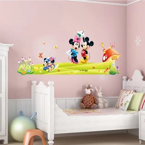 Samolepka na stenu "Mickey a Minnie XXL" 140x50 cm